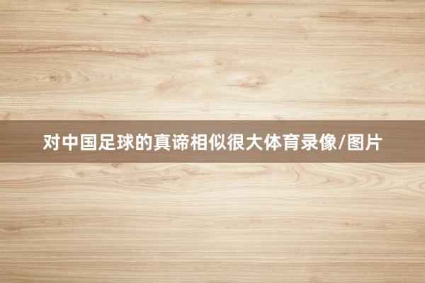 对中国足球的真谛相似很大体育录像/图片