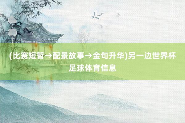 (比赛短暂→配景故事→金句升华)另一边世界杯足球体育信息