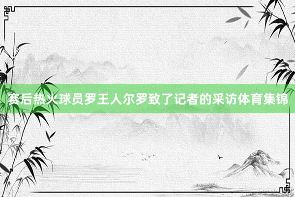 赛后热火球员罗王人尔罗致了记者的采访体育集锦
