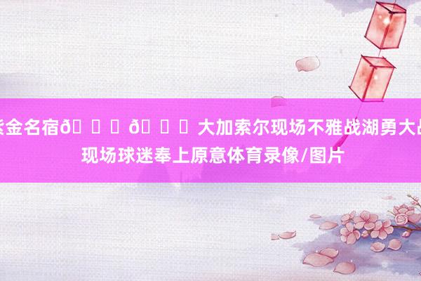 紫金名宿💜💛大加索尔现场不雅战湖勇大战 现场球迷奉上原意体育录像/图片