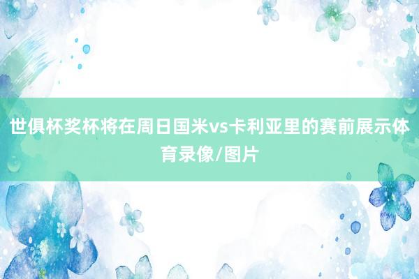 世俱杯奖杯将在周日国米vs卡利亚里的赛前展示体育录像/图片