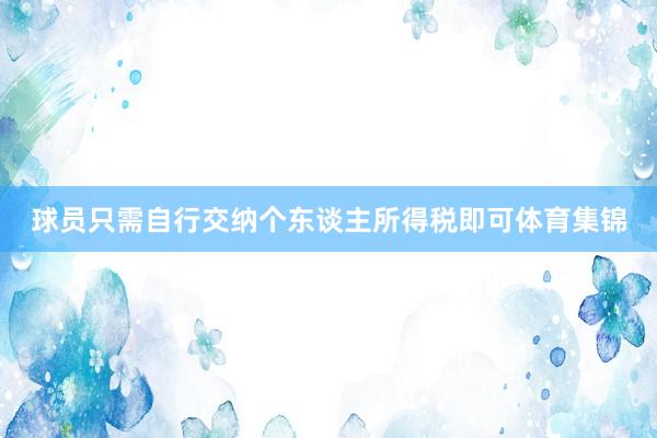 球员只需自行交纳个东谈主所得税即可体育集锦
