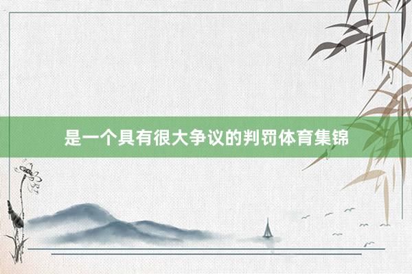 是一个具有很大争议的判罚体育集锦