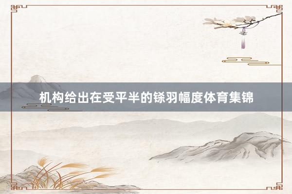 机构给出在受平半的铩羽幅度体育集锦