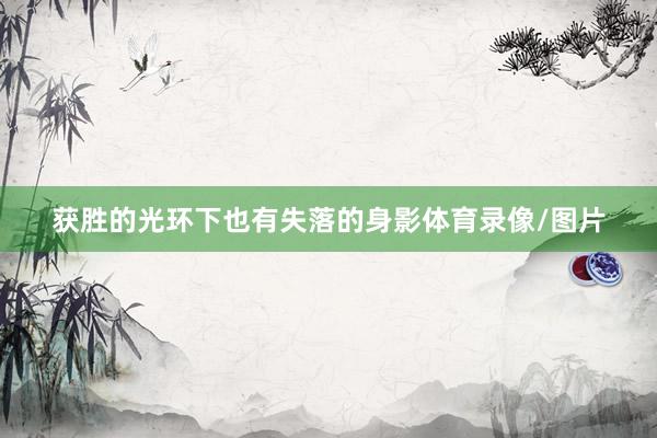 获胜的光环下也有失落的身影体育录像/图片