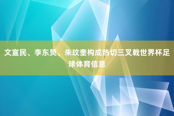 文宣民、李东炅、朱玟奎构成热切三叉戟世界杯足球体育信息