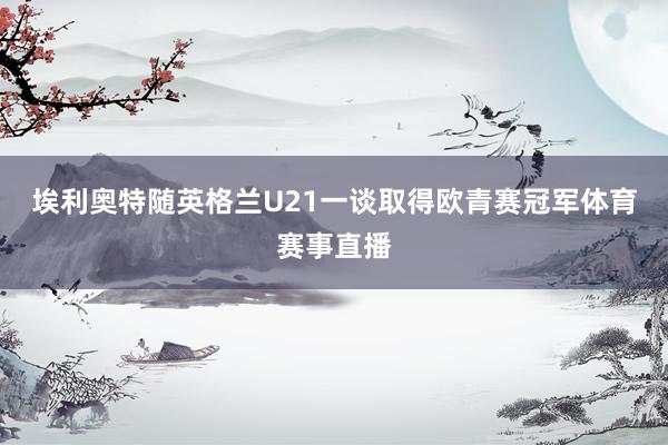埃利奥特随英格兰U21一谈取得欧青赛冠军体育赛事直播