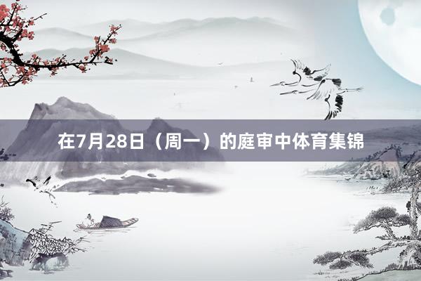 在7月28日（周一）的庭审中体育集锦