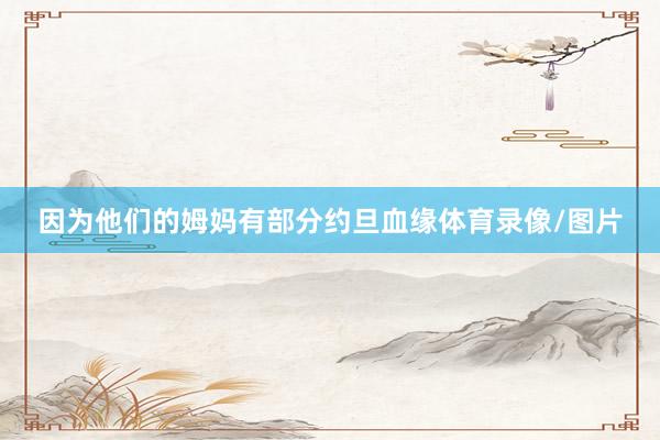 因为他们的姆妈有部分约旦血缘体育录像/图片