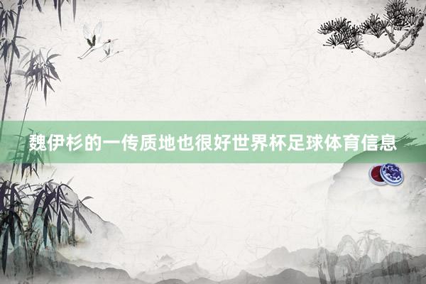 魏伊杉的一传质地也很好世界杯足球体育信息