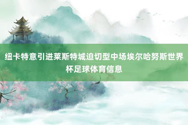 纽卡特意引进莱斯特城迫切型中场埃尔哈努斯世界杯足球体育信息