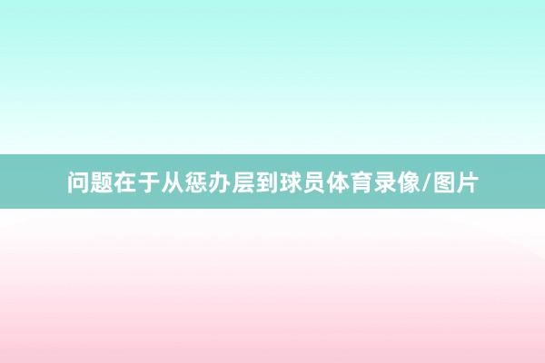 问题在于从惩办层到球员体育录像/图片