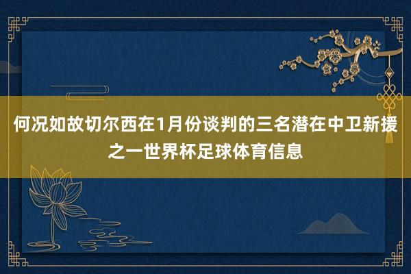 何况如故切尔西在1月份谈判的三名潜在中卫新援之一世界杯足球体育信息
