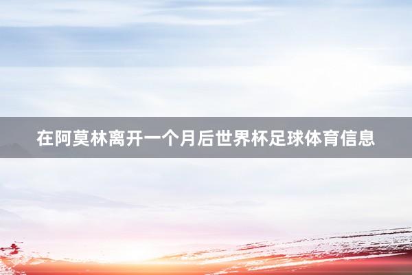 在阿莫林离开一个月后世界杯足球体育信息