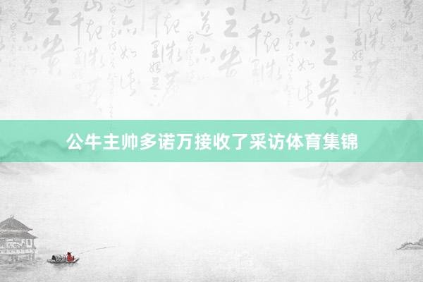 公牛主帅多诺万接收了采访体育集锦