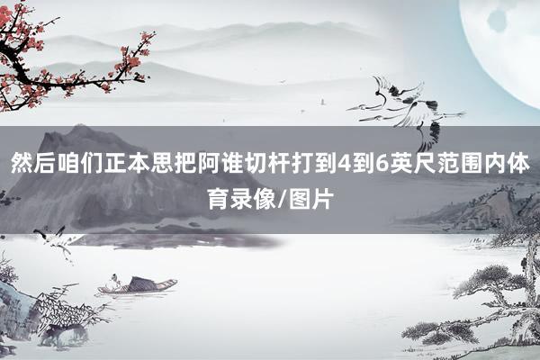 然后咱们正本思把阿谁切杆打到4到6英尺范围内体育录像/图片