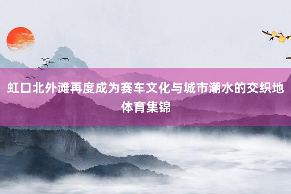 虹口北外滩再度成为赛车文化与城市潮水的交织地体育集锦